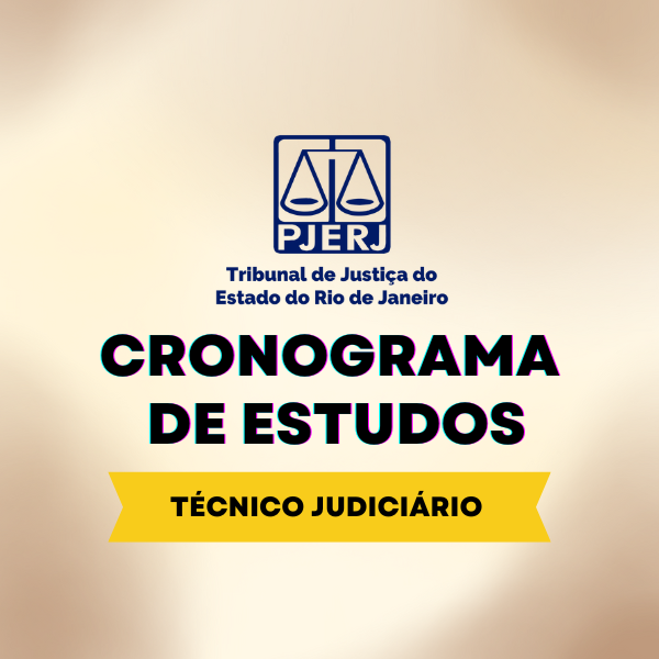 Cronograma de estudos TJRJ