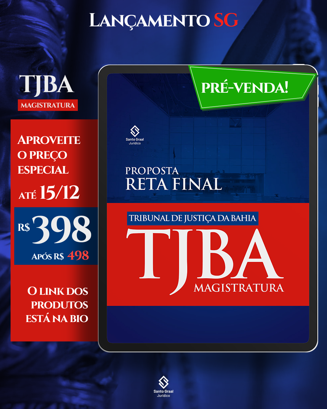 TJBA 2026 - Reta Final Método SG - PRÉ-VENDA - Santo Graal Jurídico